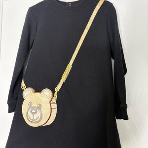 Moschino Black Garment with Gold Bear Detail